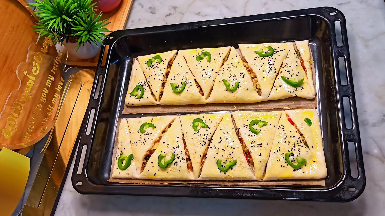 مملحات في الواعر  بعجينة بدون اختمار وحشو لذيذ جداا