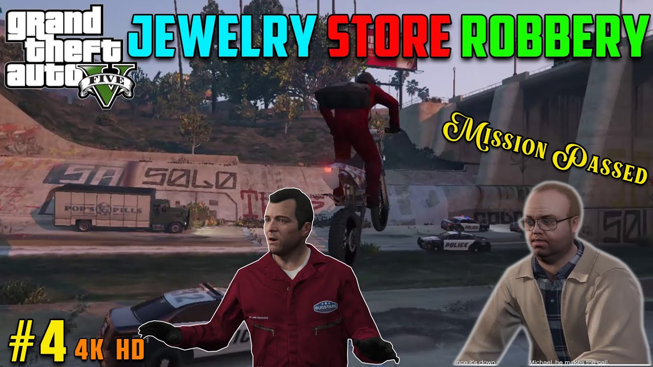 GTA 5 Jewelry Store Robbery HR 32 Gamerz GTA V All Mission Solution ...