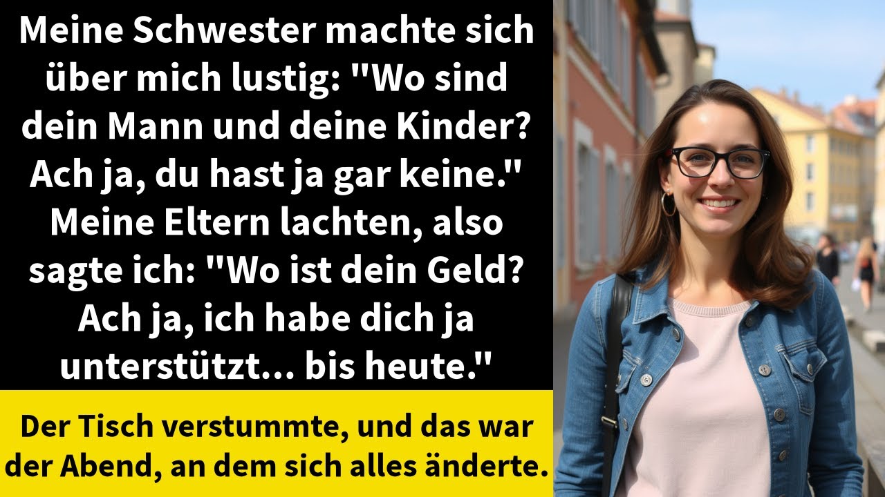 Meine Schwester machte sich über mich lustig: 