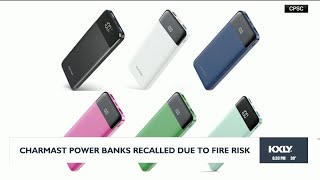 Charmast power banks recalled due to fire risk