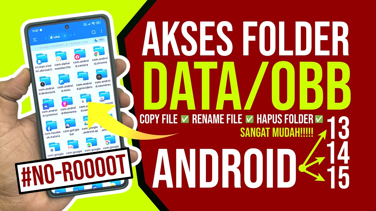 Cara Mudah Buka Folder Data Android 13, 14, 15 Tanpa Root - YouTube