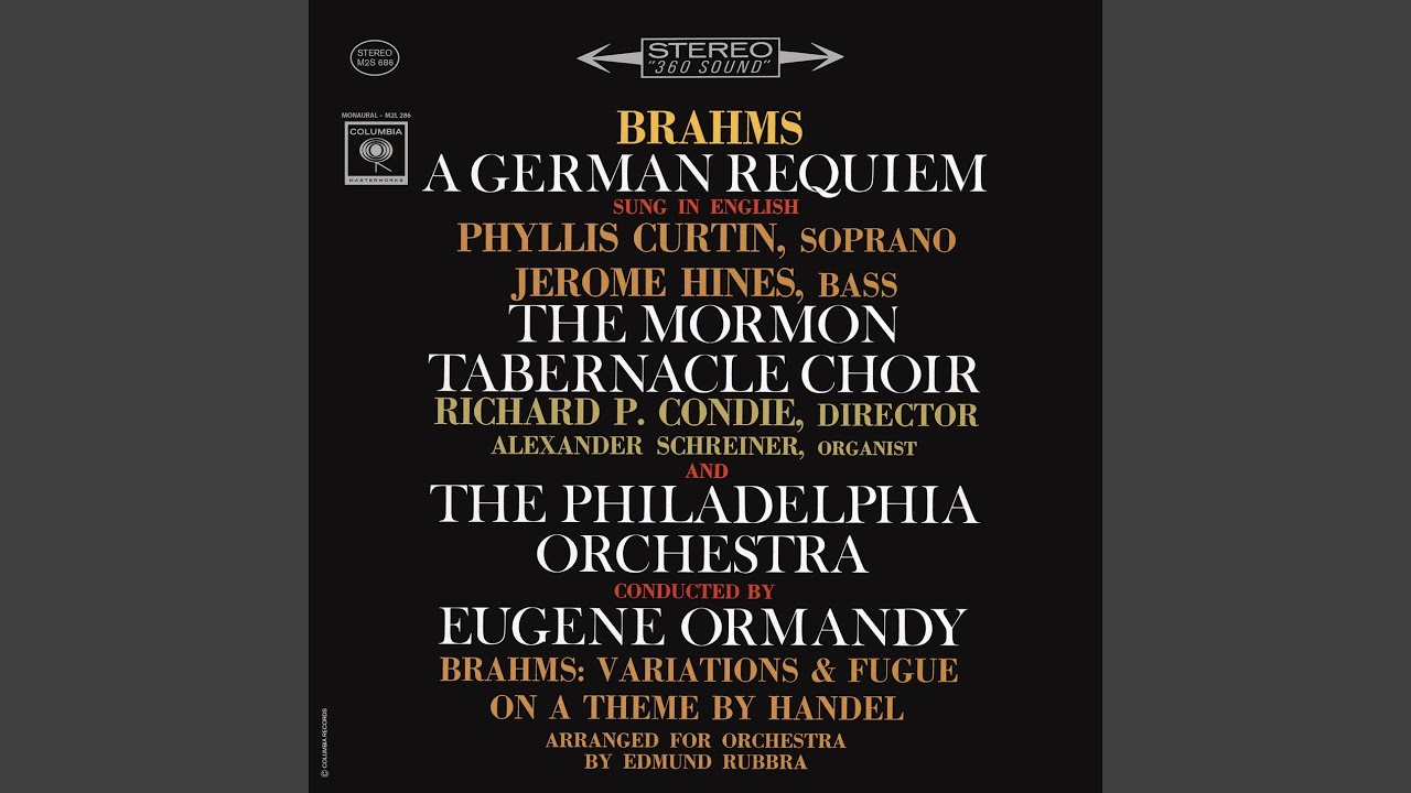 Watch A German Requiem, Op. 45: III. Lord, make me to know (2023 Remastered Version) on YouTube Watch A German Requiem, Op. 45: III. Lord, make me to know (2023 Remastered Version) on YouTube