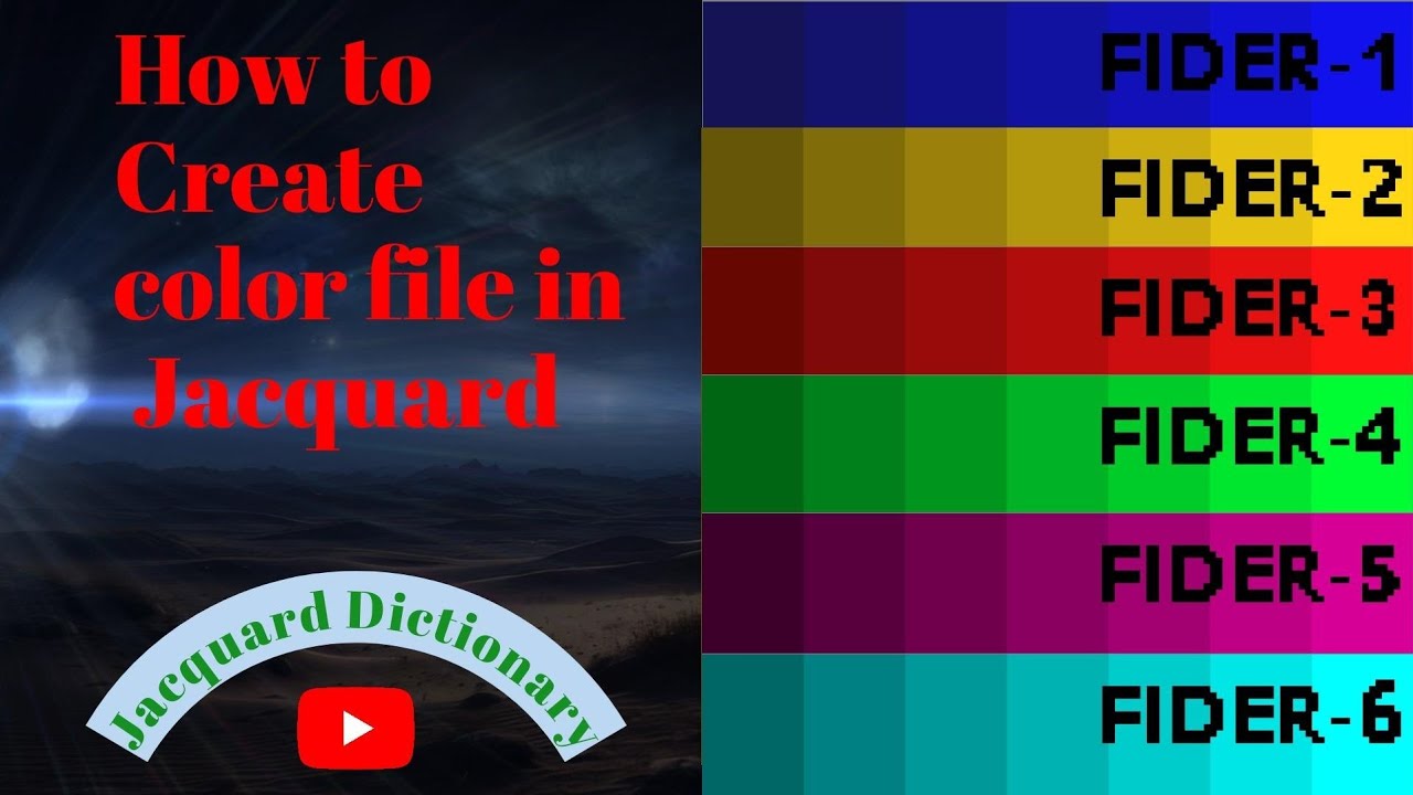 How To Creat Color File In Jacquard 😃👍