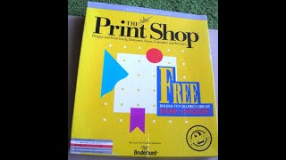 The NEW Print Shop from 1988 by Broderbund for IBM / Tandy - Unboxing and install on a new IBM PS/1