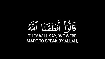وقالوا لجلودهم لم شهدتم علينا شاشه سوداء |قرآن كريم شاشه سوداء |كرومات قرآن سورة فصلت آيه ٢١