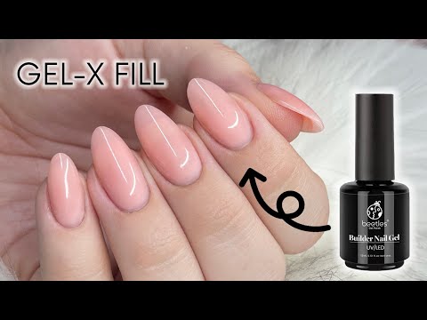 HOW TO DO GEL X NAILS WITH BUILDER GEL  CHEAP AND EASY for beginners 