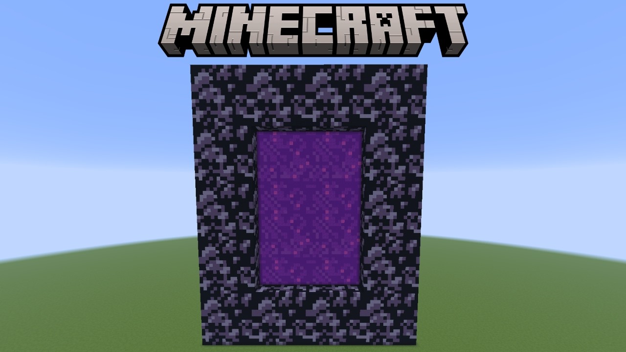How To Build Giant Nether Portal In Minecraft - YouTube