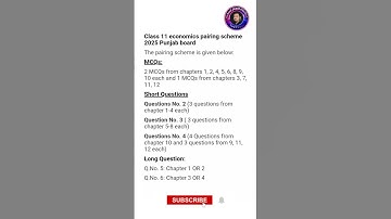 1st year Economics pairing scheme 2025