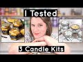 I Tried 3 Candle Kits - Soy & Beeswax - Worth the $$$ !?!? | Royalty Soaps