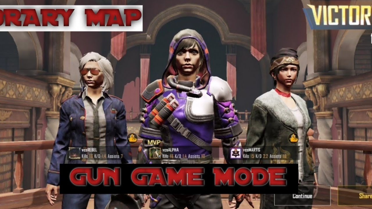 NEW GUN GAME MODE | LIBRARY MAP | PUBGM