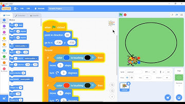 โปรแกรม Scratch สำหรับ ป.6 สร้างตัวละครเดินตามเส้นทาง
