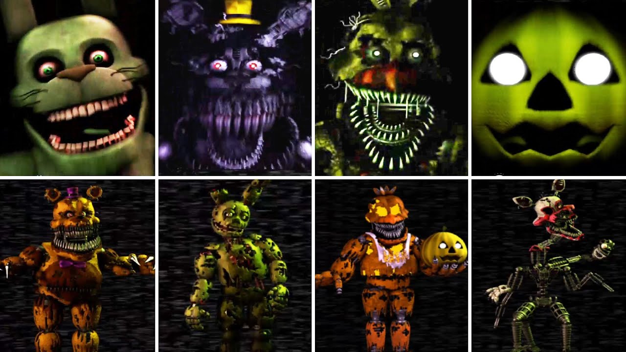 Five Nights at Freddy's 4 All Animatronics