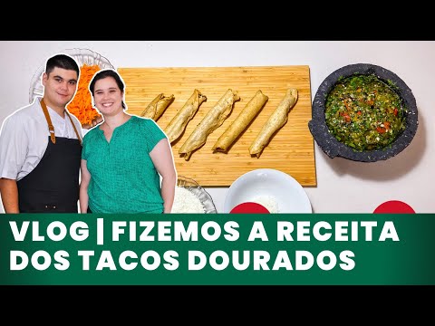 Vem aprender a fazer a receita dos famosos tacos dourados com o chef Aron | Vlog