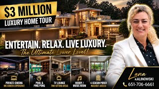 $3M Mendota Heights Luxury Home Tour | Private Cinema, Sports Court & More