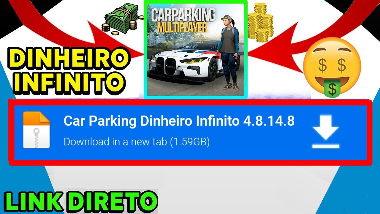 CAR PARKING MULTIPLAYER DINHEIRO INFINITO MOD APK! DOWNLOAD TUDO
