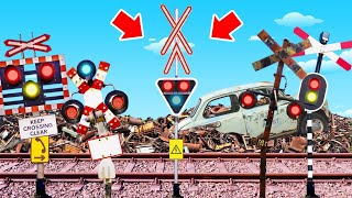 【 踏切アニメ 】 仲間を探す踏切 😂😂😂 Railroad Crossing in Search of Friends!!