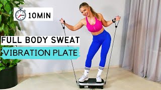 10 Min vibration plate exercises - cellulite reduction + weight loss 🔥 screenshot 4