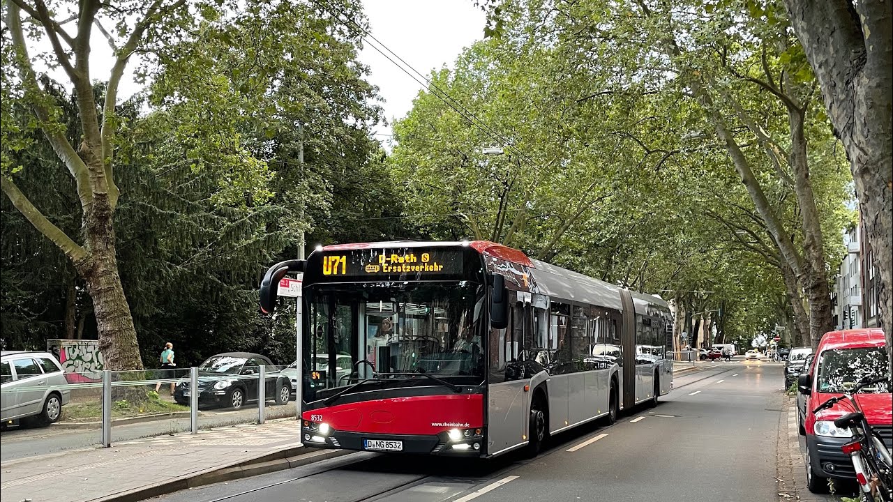 Rheinbahn Düsseldorf Linie U71 SEV Mitfahrt Von Wehrhahn S bis Rath S