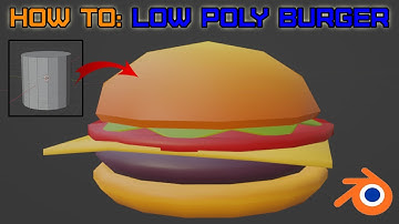 Blender Low Poly 3D Modeling of a Burger Timelapse