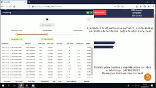 Bot Binary lucrando 3% 17 usd no automatico Conta Real Pouco Martingale