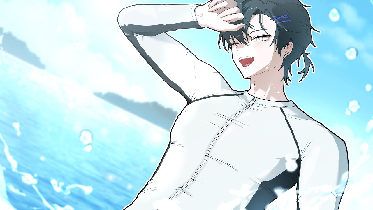 버츄얼 유튜버가 레쉬가드 