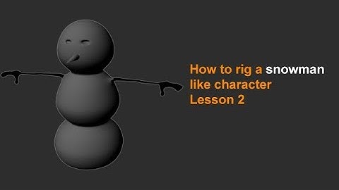 [Maya character rigging tutorial joints and skinning]:Snowman Rig Lesson 2