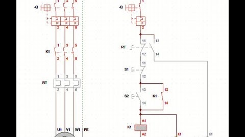 Arranque directo motor trifásico CADESIMU / Three-phase motor direct start