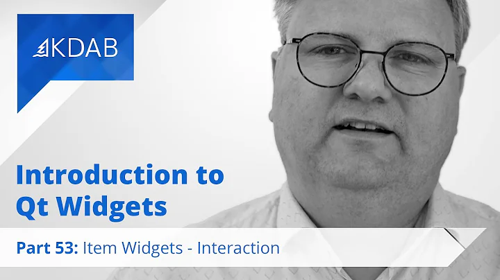 Introduction to Qt Widgets (Part 53) - Item Widgets - Interaction