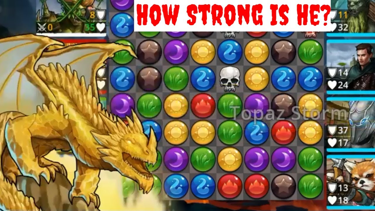 Gems of War :  How Strong Is Topasarth? Topasarth Boss Dragon Unlocked