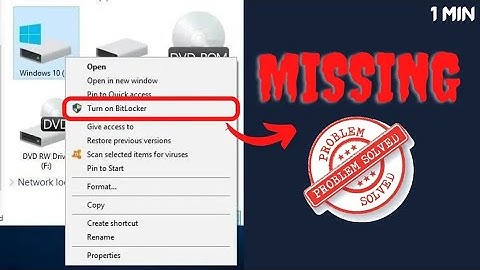 how to fix BitLocker missing from control panel windows 11, 10 Tech4badshah #bitlocker #problemm