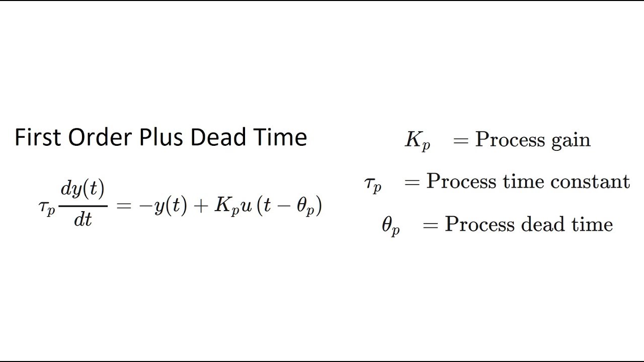 First Order Plus Dead Time Fopdt Dynamics And Control