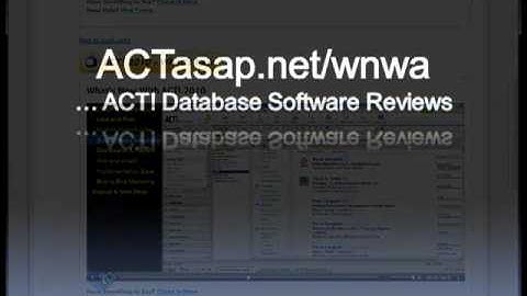 ACT by Sage Database Software Reviews (ACT! 2010 and beyond)