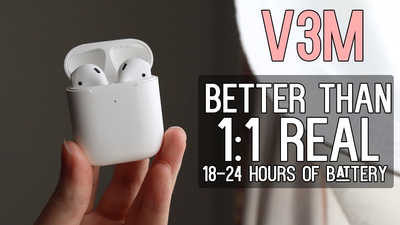 Fabel Transportere sang Best AirPods 2 SuperCopy in 2022! Danny V3m AirPods SuperCopy with 8 Hours  Battery Life! Under 35$ - YouTube