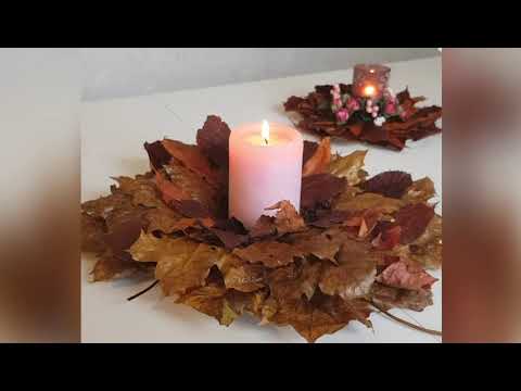 شوفوا كيف زينت البيت وطاولة الاكل باحلى ديكورمن اوراق الشجر