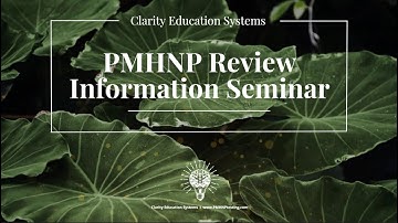 Psychiatric Mental Health Nurse Practitioner ANCC and AANP Certification Review #pmhnp  #ancc  #aanp