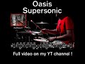 Oasis - Supersonic - Drum cover (with scrolling drum score)