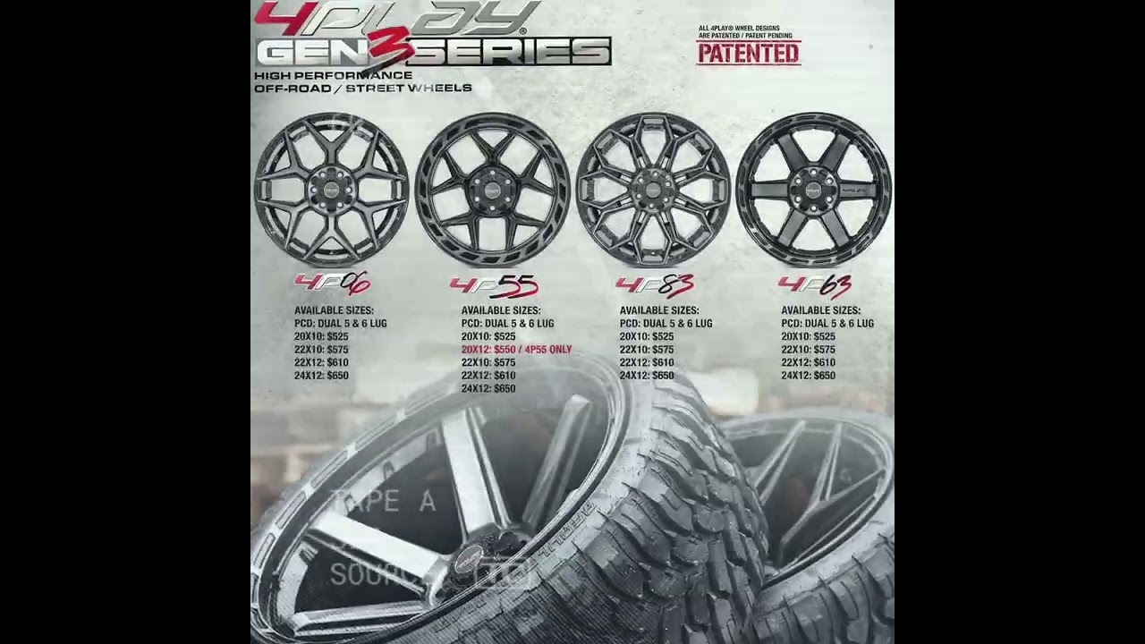 4PLAY WHEELS G3 SERIES TRUCK WHEELS RIMS