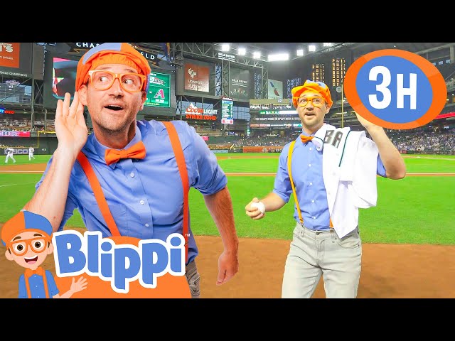 Blippi visita un estadio de beisbol, Videos de vehículos para niños