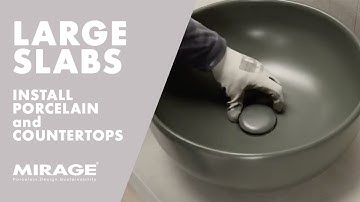 Large Slabs Tutorials #4 - Install porcelain vanity and counter top