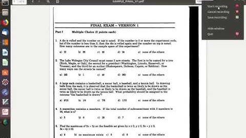 Finite Math Final Exam Pt.1