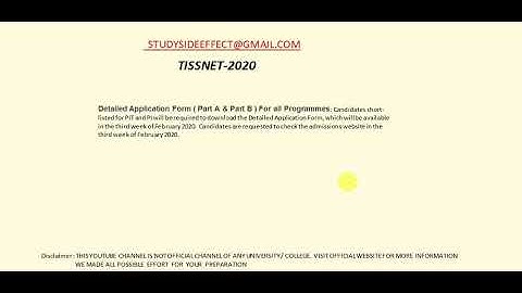 TISSNET-2020 || I HOPE DAF & PIT/PI CALL LETTER UPLOAD IN NEXT WEEK