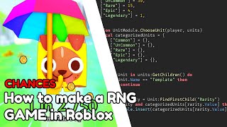 How to make a RNG GAME in Roblox
