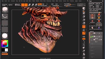 CGI 3D Tutorial HD   Polypainting in zBrush   by   3dmotive
