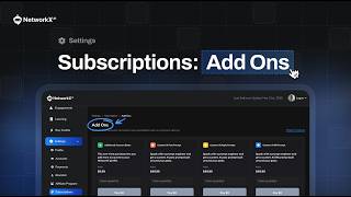 Settings: Subscriptions - Add Ons