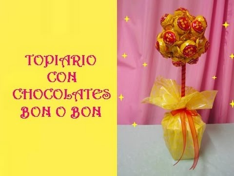 tutorial topiario de chocolates bon o bon youtube