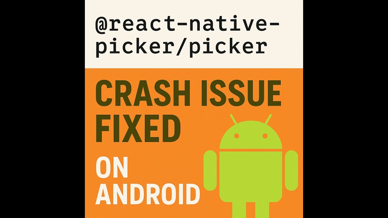 react native picker crash issue on android fixed || @react-native ...