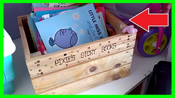 How to Make a Rustic Pallet Wood Crate Storage Box