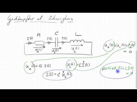 09E.1 gedämpfter elektrischer Schwingkreis; Differentialgleichung - YouTube