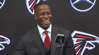 Raheem Morris introduced as Alanta Falcons head coach Monday afternoon