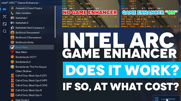 인텔 ARC 게임 엔하타 - 성능 향상 여부와 기능은?